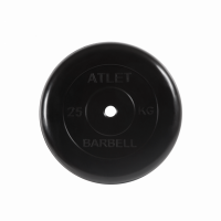 Диск обрезиненный черный MB ATLET d-26 25кг