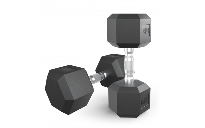 Гантель гексагональная UNIX Fit обрезиненная 15 кг, 2 шт. Гантель гексагональная UNIX Fit обрезиненная 15 кг, 2 шт.